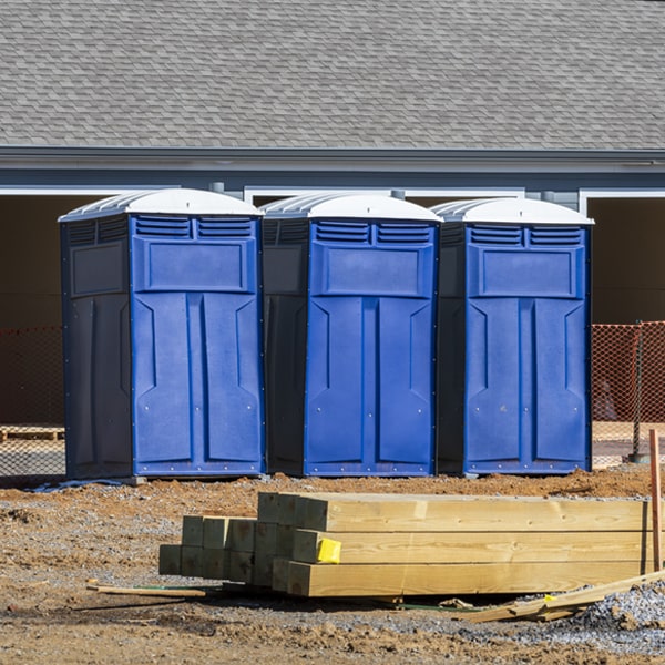 how often are the portable restrooms cleaned and serviced during a rental period in Hollins Virginia